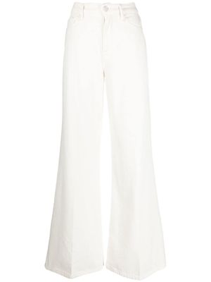 FRAME pantalon de tailleur à coupe évasée - Blanc