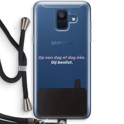 gij beslist: Samsung Galaxy A6 (2018) Transparant Hoesje met koord