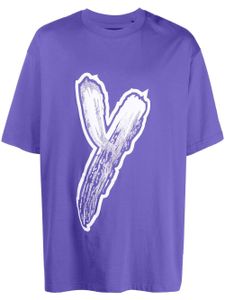 Y-3 t-shirt en coton à logo imprimé - Violet