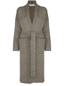 Golden Goose houndstooth-pattern belted coat - Noir