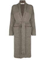 Golden Goose houndstooth-pattern belted coat - Noir - thumbnail