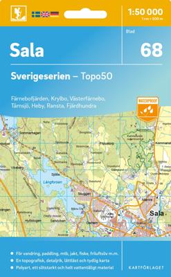 Wandelkaart - Topografische kaart 68 Sverigeserien Sala | Norstedts