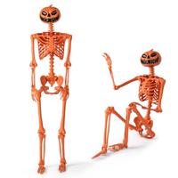 16 m Oranje Kerstboomschedel Levensgroot Plastic Skelet Poseerbaar met Pompoenkop en Beweegbare Gewrichten Oranje 16 m Oranje Kerstboomschedel Levensgroot Plastic Skelet Poseerbaar met Pompoenkop en Beweegbare Gewrichten Oranje