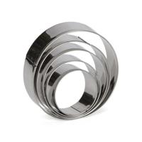 Patisse uitsteekvorm rvs 5 delig rond