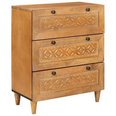 Dressoir met lade Lichtbruin 60 x 33 x 75 cm massief mangohout
