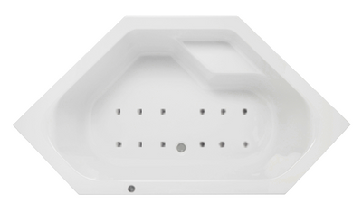 Lambini Designs Venetië bubbelbad 145x145cm pneumatisch 12 aerojets chroom Lambini Designs Venetië bubbelbad 145x145cm pneumatisch 12 aerojets chroom