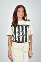 Ami Paris t-shirt UTS395.726 blanc creme/noir