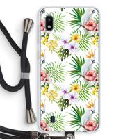 Gele kuif: Samsung Galaxy A10 Transparant Hoesje met koord