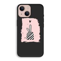 Zwart-wit cactus: iPhone 13 mini Biologisch afbreekbaar hoesje