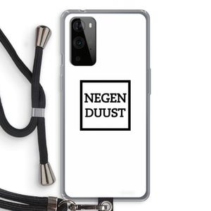 Negenduust vierkant: OnePlus 9 Pro Transparant Hoesje met koord