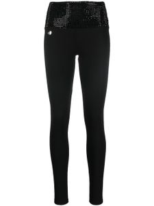 Philipp Plein legging à ornements en cristal - Noir