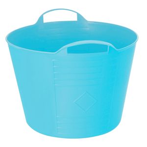 Flexibele emmer - blauw - 27 liter - kunststof - 40 x 35 cm