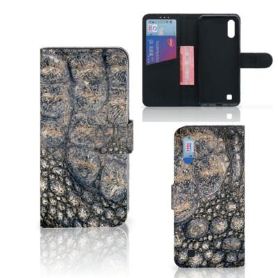 Samsung Galaxy M10 | Telefoonhoesje | Met pasjeshouder | Krokodillenprint