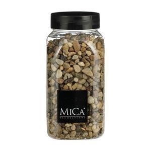 Mica Decoratie/hobby mini korrels/steentjes - bruin mix - 650 ml - Decoratie materialen