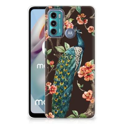 Motorola Moto G60 | TPU Hoesje | Pauw met Bloemen