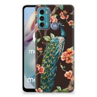 Motorola Moto G60 | TPU Hoesje | Pauw met Bloemen Motorola Moto G60 | TPU Hoesje | Pauw met Bloemen