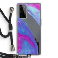 Zweverige regenboog: OnePlus 9 Pro Transparant Hoesje met koord