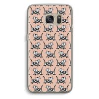 Zwarte poes: Samsung Galaxy S7 Transparant Hoesje