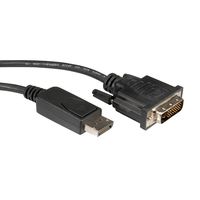ROLINE DisplayPort Kabel DP Male - DVI Male (24+1), zwart, 2 m - thumbnail