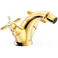 Bidetkraan Tres Clasic | Opbouw | Mengkraan | 2-knops | Vintage | 24k Goud glans