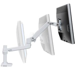 Ergotron LX Arm Desk Mount Monitor-tafelbeugel 1-voudig 38,1 cm (15) - 86,4 cm (34) Wit In hoogte verstelbaar, Kantelbaar, Zwenkbaar, Roteerbaar