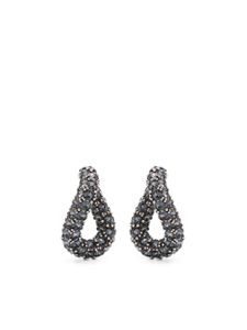 ISABEL MARANT boucles d'oreilles à ornements en cristal - Gris