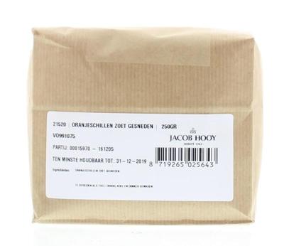 Jacob Hooy Oranjeschillen zoet gesneden 250 Gram Jacob Hooy Oranjeschillen zoet gesneden 250 Gram