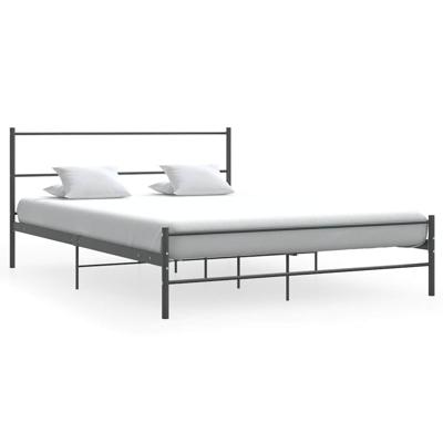 Bedframe zonder matras metaal grijs 140x200 cm
