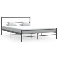 Bedframe zonder matras metaal grijs 140x200 cm