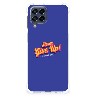 Samsung Galaxy M53 Telefoonhoesje met tekst Never Give Up Samsung Galaxy M53 Telefoonhoesje met tekst Never Give Up