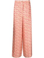 Versace pantalon Versace Allover en soie - Rose