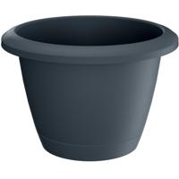 Respana bloempot - antraciet - 39 cm - inclusief onderzetter - kunststof - plantenpot - Woon/tuinde
