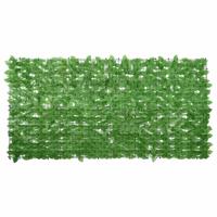 VidaXL Balkonscherm met groene bladeren 200x100 cm