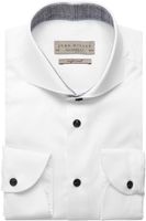 John Miller Tailored Fit Overhemd wit, Effen - thumbnail