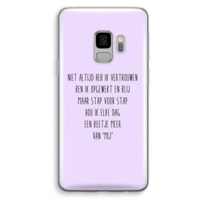 Zelfvertrouwen: Samsung Galaxy S9 Transparant Hoesje