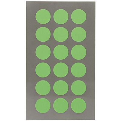 Hobby stickers - 72x stuks - D15 mm - neon groen ronde stickers - Kantoor stickers - Scrapbook