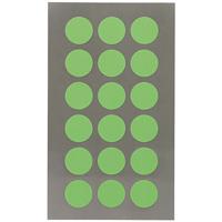 Hobby stickers - 72x stuks - D15 mm - neon groen ronde stickers - Kantoor stickers - Scrapbook