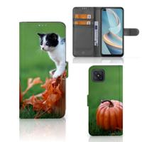 OPPO Reno4 Z | Telefoonhoesje | Met pasjeshouder | Kitten