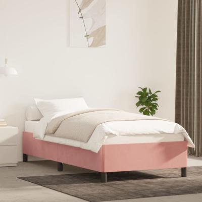 Bedframe fluweel roze 80x200 cm