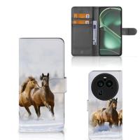 OPPO Find X6 Pro | Telefoonhoesje | Met pasjeshouder | Paarden