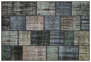 patchwork vloerkleed grijs nr.35569 179cm x 121cm