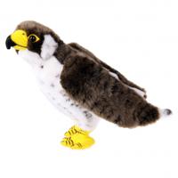 Pluche slechtvalk knuffel - bruin/wit - 23 cm - roofvogel - Knuffeldieren - Vogels - thumbnail