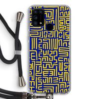 Majorelle Blue Print: Samsung Galaxy M31 Transparant Hoesje met koord