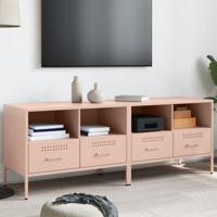 Tv-meubelen 2 st 68x39x50,5 cm staal roze