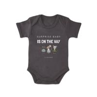 Romper bedrukken - Korte mouw - Antraciet - 62/68