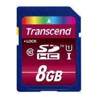 Transcend TS8GSDHC10U1 flashgeheugen 8 GB SDHC MLC Klasse 10 - thumbnail