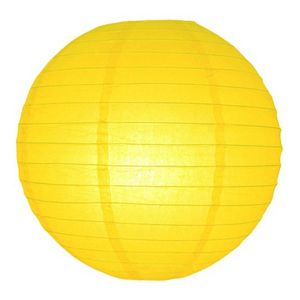 Lampion 25 cm geel