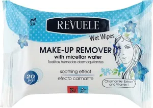 Revuele Make-up Remover Vochtige Doekjes met Micellair Water - 20 stuks