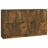 The Living Store Dressoir - Gerookt eiken - 60 x 30 x 70 cm - Bewerkt hout - thumbnail