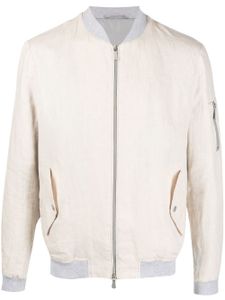 Eleventy veste bomber en lin - Tons neutres